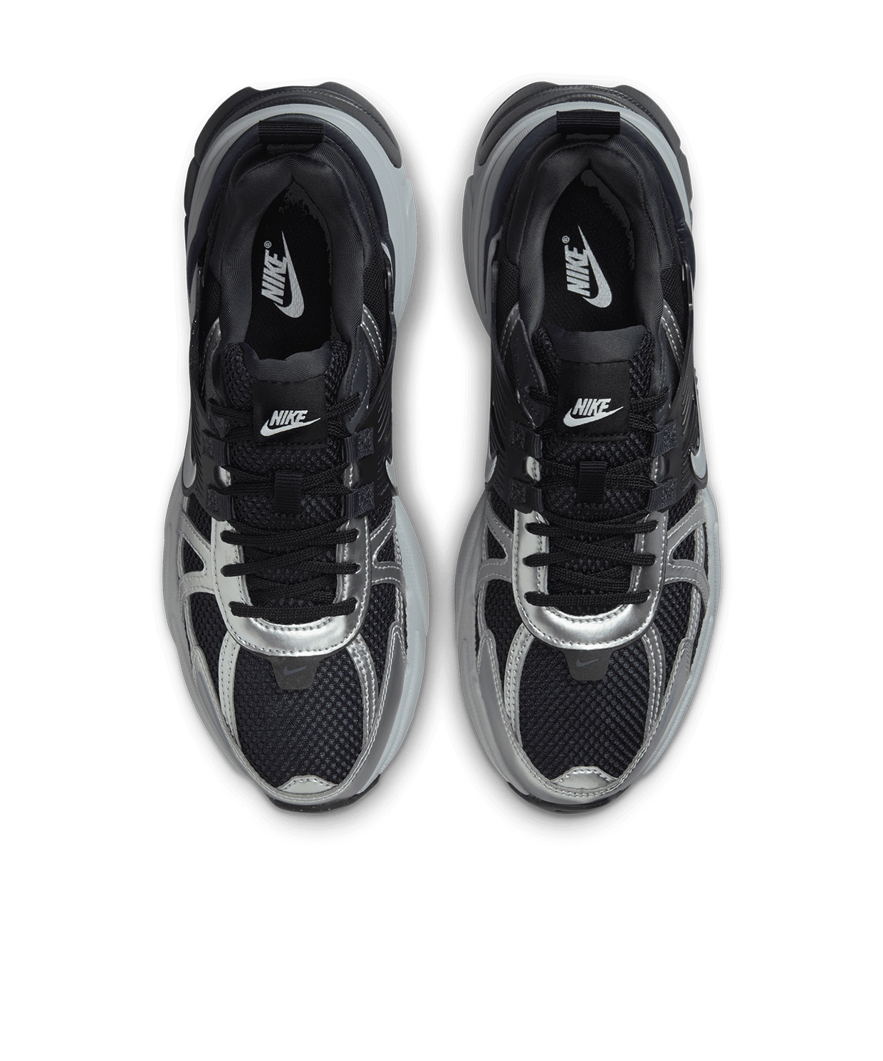 کفش زنانه نایک V2K مشکی نقره ای – نمای بالا