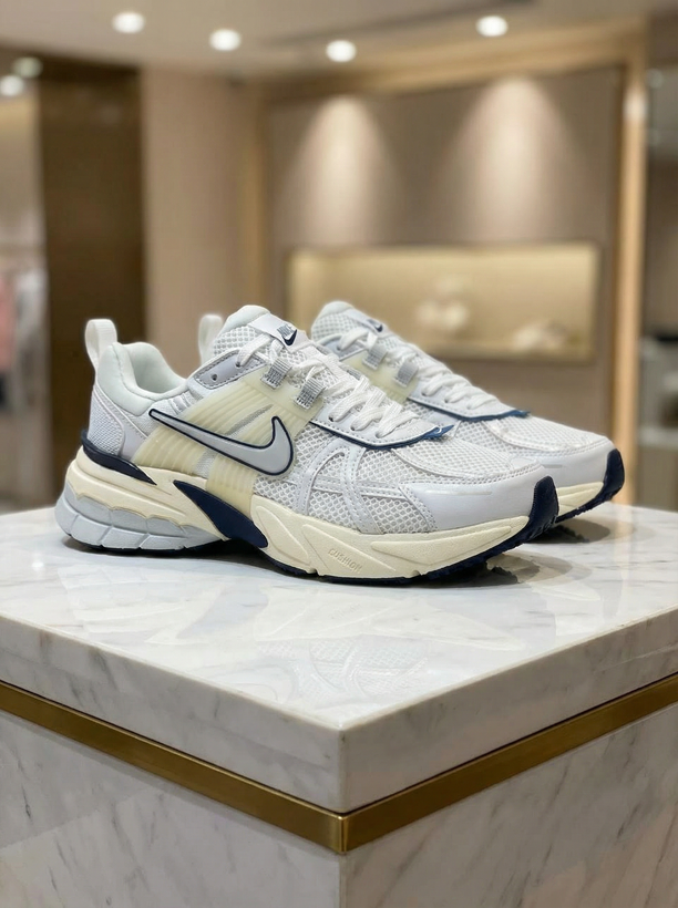 کتونی مردانه نایک V2K سفید سورمه ای